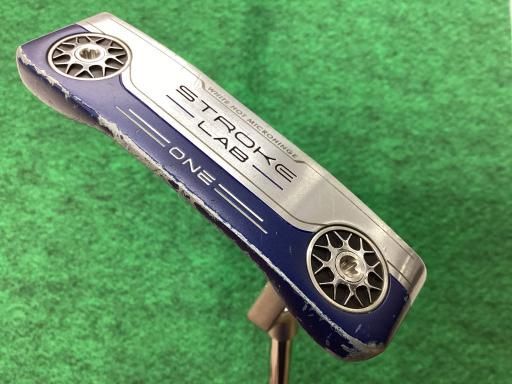 オデッセイ STROKE LAB ONE シルバー|ネイビー 31インチ レディース パター PT STROKE LAB フレックスその他 レディース 女性用 右利き 右用 Dランク ゴルフクラブ