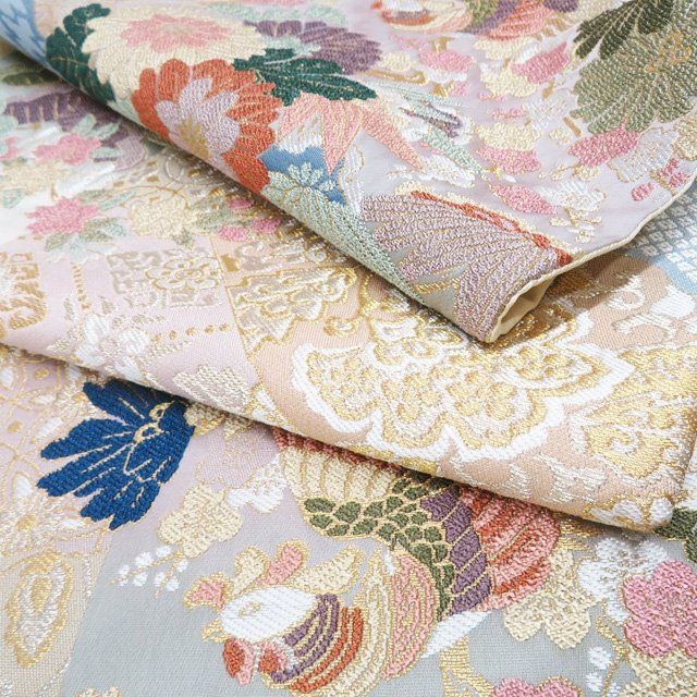 袋帯 中古 リサイクル 正絹 フォーマル 仕立て上がり 六通 花鳥