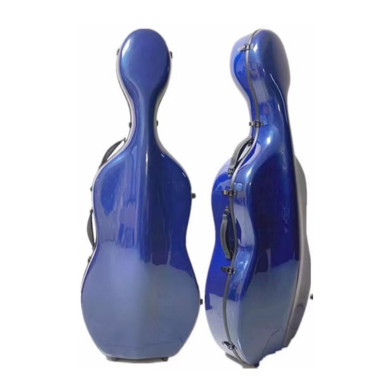 推薦 カーボンコンポジットケースは バックパックとホイールを備えた4|4サイズのチェロに適合します 青です