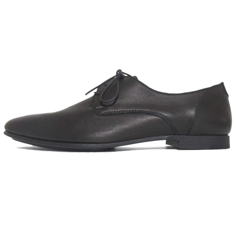 Y s Yohji Yamamoto ワイズ ヨウジヤマモト レザーシューズ ダービーシューズ サイズ4 約24cm ブラック レディース 古着