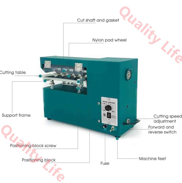 レザーカッティングマシン 電動レザーストリップカッター DIYレザークラフトストラップスプリッター 20cmの切断幅 厚さ 3mm レザー プラスチック PVC ゴム用