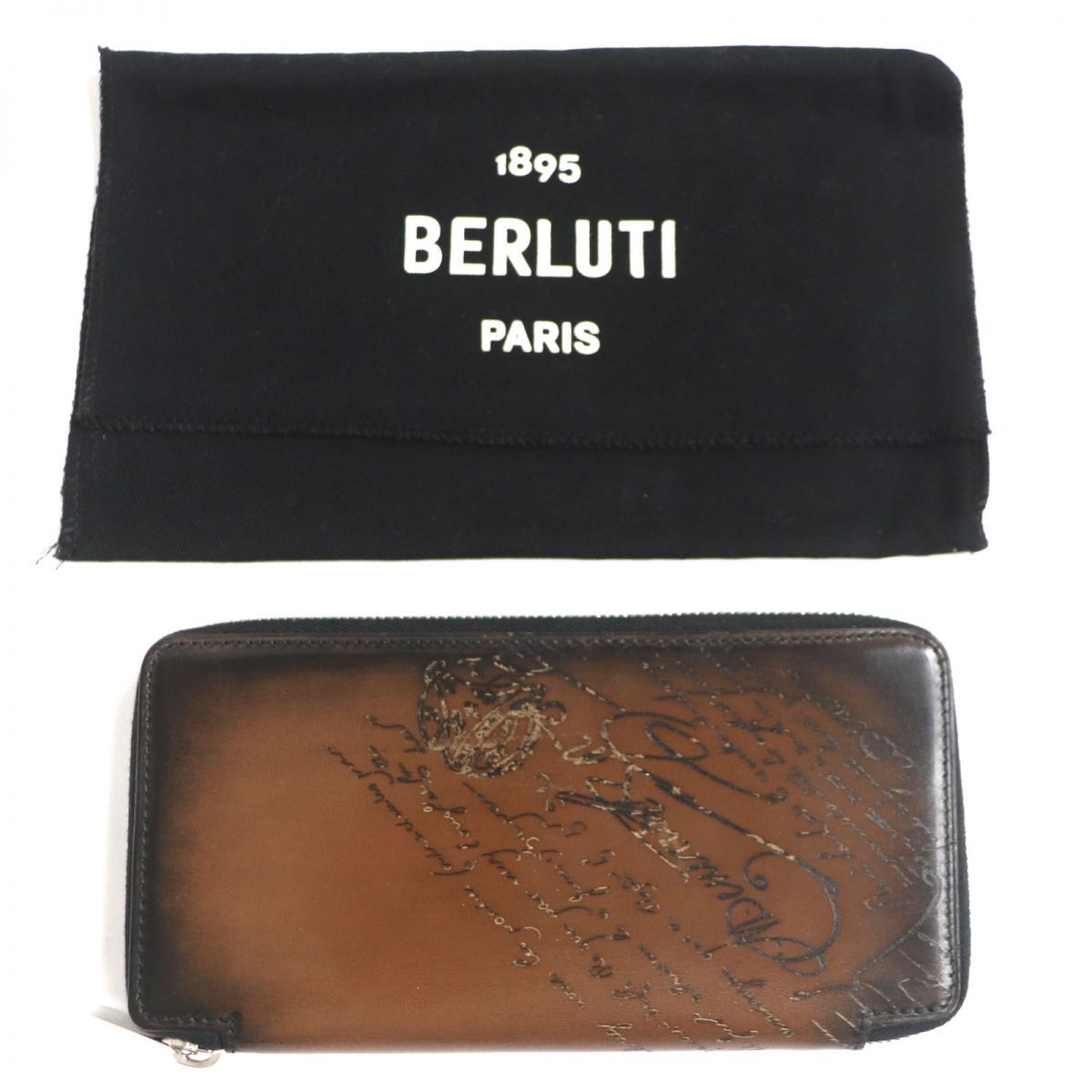 未使用品▽BERLUTI ベルルッティ イタウバ バーティカル カリグラフィ