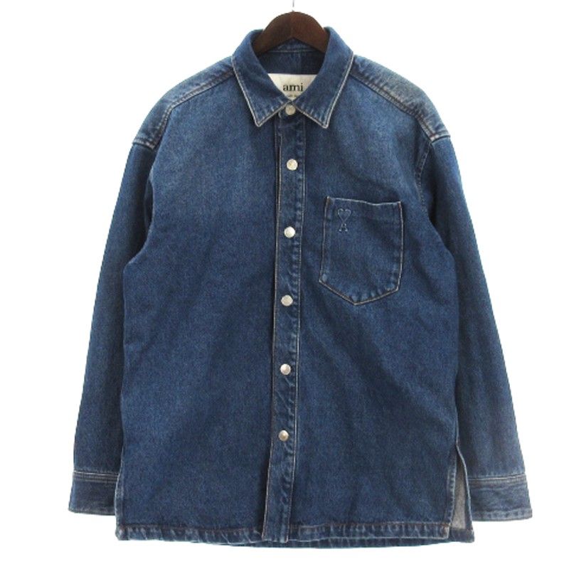 アミ アレクサンドル マテュッシ ami alexandre mattiussi オーバーサイズ デニム ジャケット UJK253.DE0025 インディゴ XS
