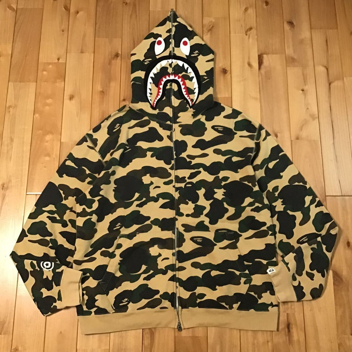 ☆初期☆ フランケンタグ 1st camo yellow シャーク パーカー Lサイズ shark full zip hoodie a bathing  ape BAPE エイプ ベイプ - メルカリ