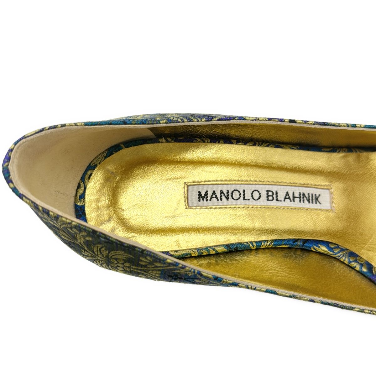 MANOLO BLAHNIK マノロブラニク 17AW HANGISI ビジュー装飾フラワー