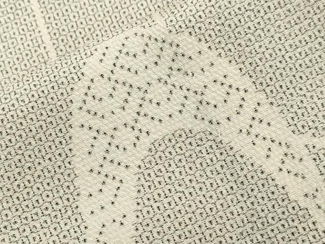 平和屋着物▽本塩沢 単衣 吉祥文 正絹 逸品 CAAT9537dy