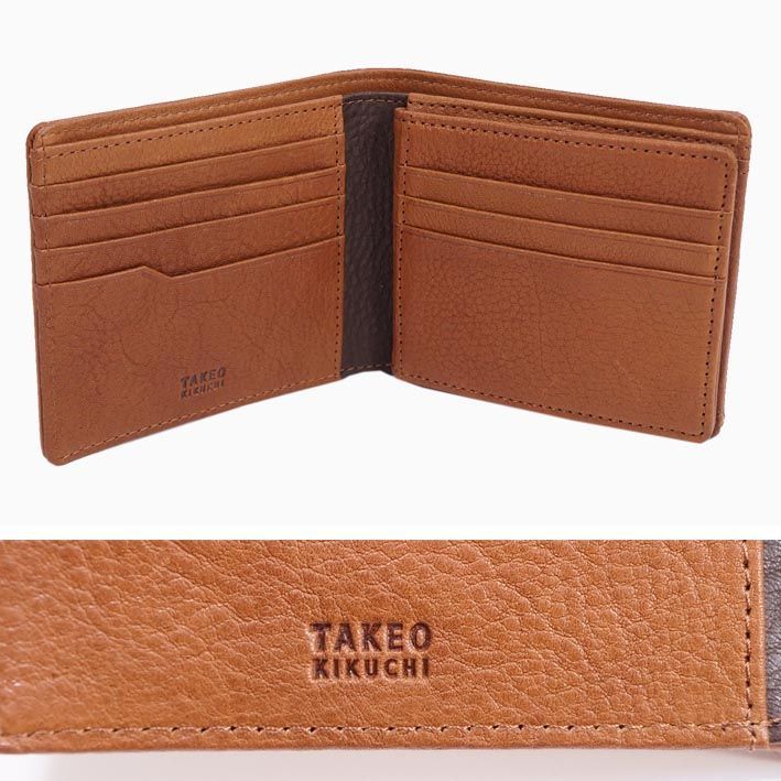 【新品未使用】TAKEO KIKUCHI 牛革 長財布 キャメルブラウン 箱付 新品未使用】TAKEO KIKUCHI 牛革 長財布 キャメルブラウン 箱付