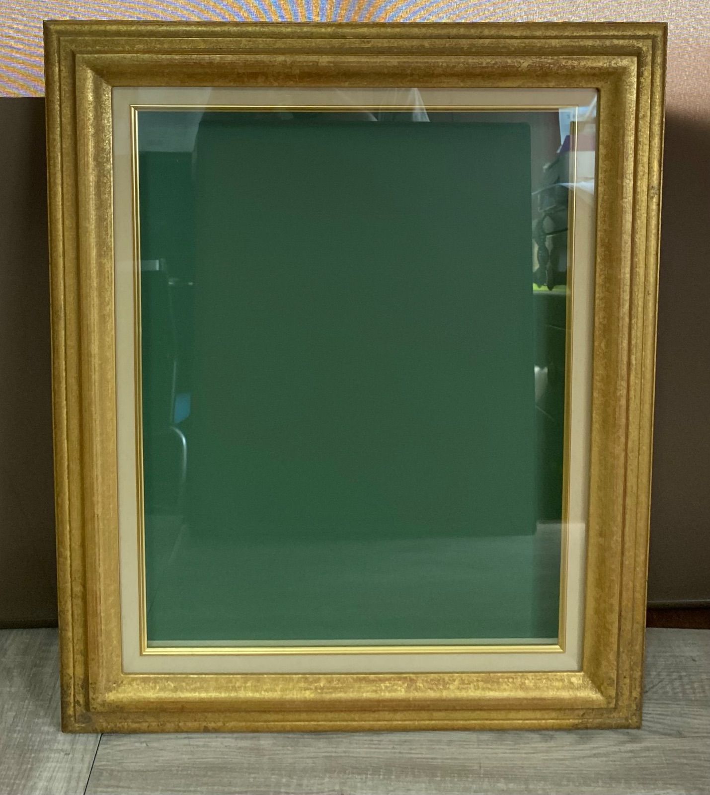 P10号 ゴールドフレーム 赤金色 アートフレーム 油彩額縁 ガラス 箱付き P10号 ゴールドフレーム 赤金色 アートフレーム 油彩額縁 ガラス 箱