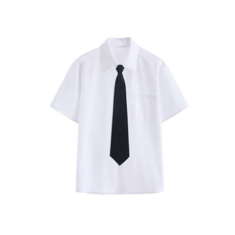 jk 白シャツ スクールシャツ 制服 シャツ 無地シャツ 長袖 半袖