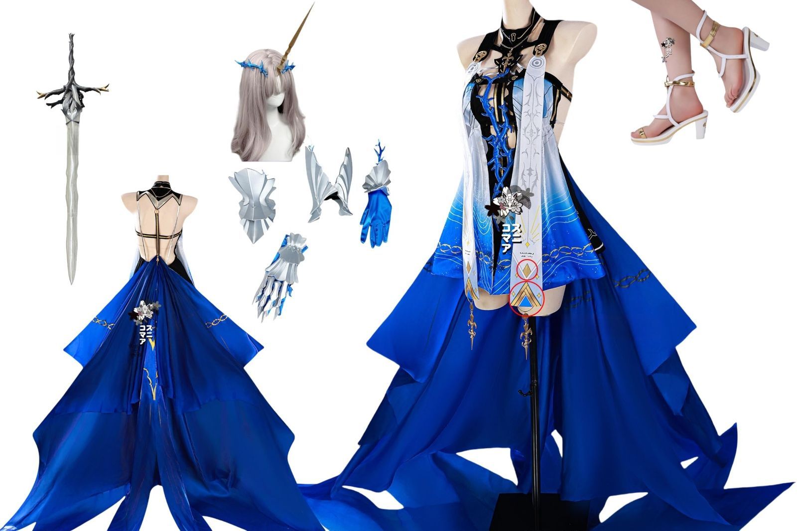 ♥ 実物撮影 鳴潮 カルテジア フルールドリス コスプレ衣装|ウィッグ|靴|武器|道具?仮装コスチューム?ハロウィン変装用衣装 BJ0930ML04 ハロウィン