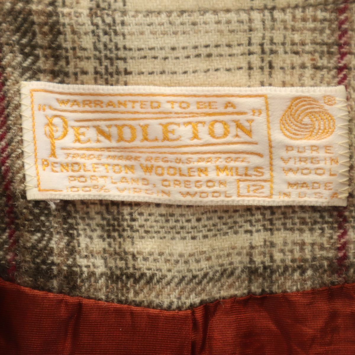 PENDLETON ペンドルトン 70s USA製 ウール ヴィンテージ チェック柄 