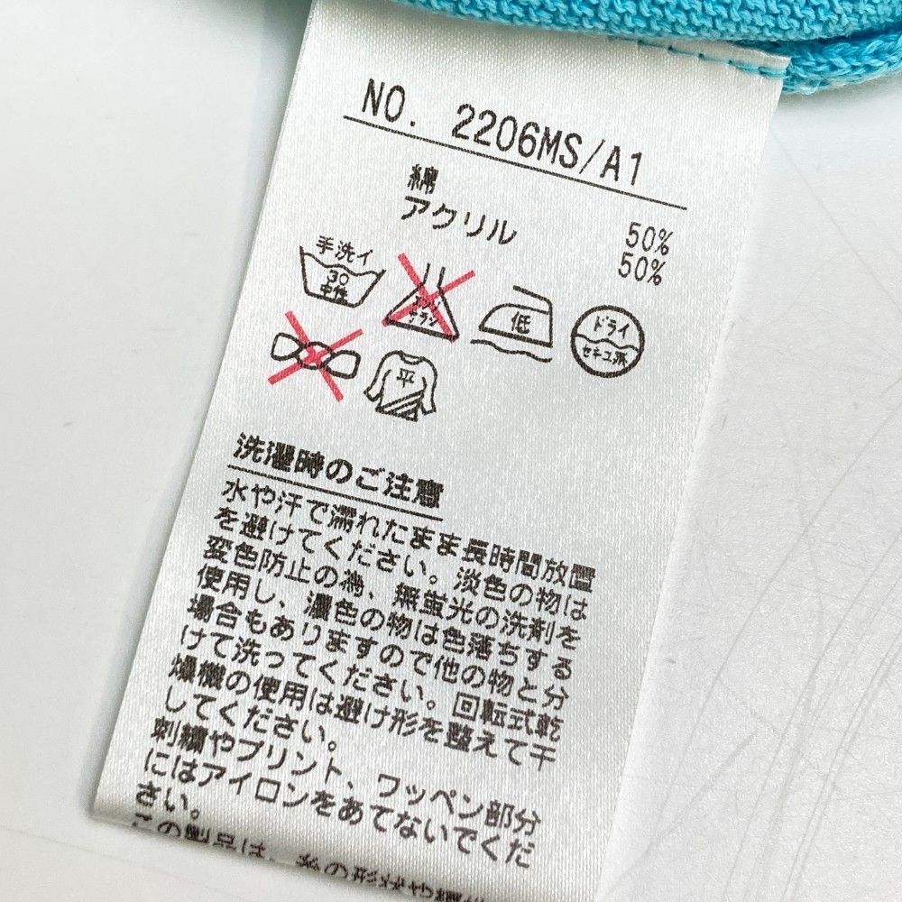 サイズ：M AND PER SE アンパスィ 長袖ニットセーター ブルー系