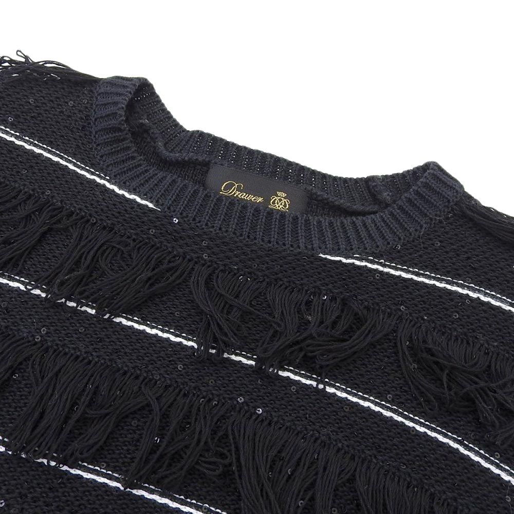 Drawer ドゥロワー DRAWER ドゥロワー コットン 7Gフリンジ スパングル  