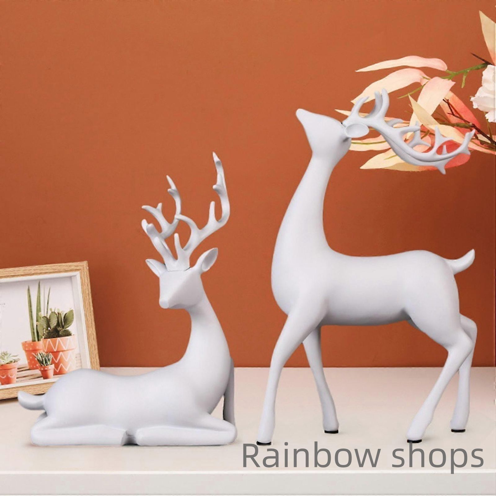 シカの装飾品２つ シカの装飾品2つ