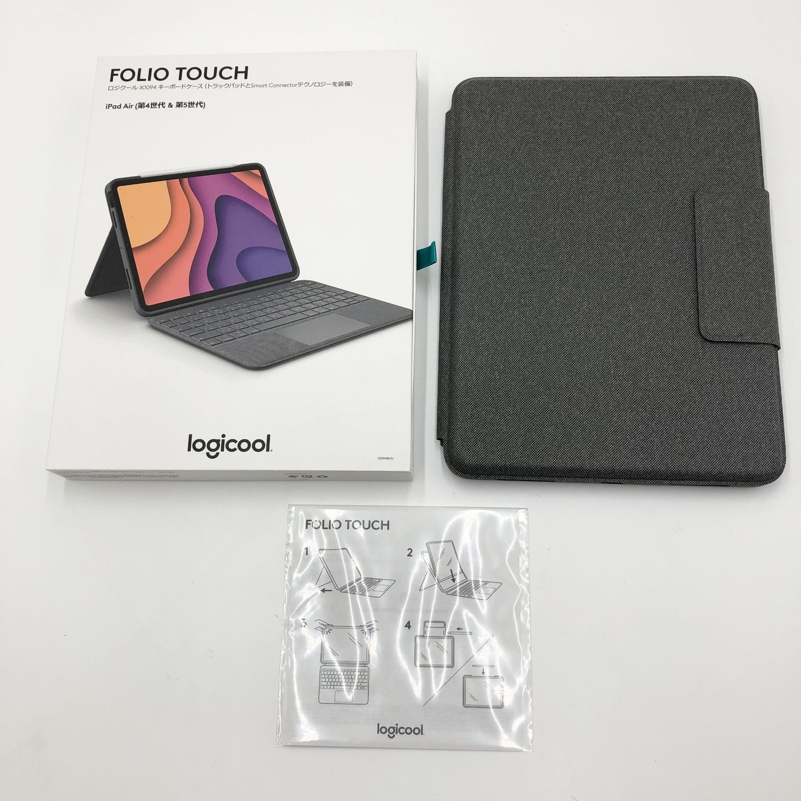 Logicool ロジクール Logicool iPad Air 2025 第5世代 2020 第4世代 対応 トラックパッド付き Smart Connector 接続 Folio Touch iK1094BKAr 正規品 2年間メーカー保証
