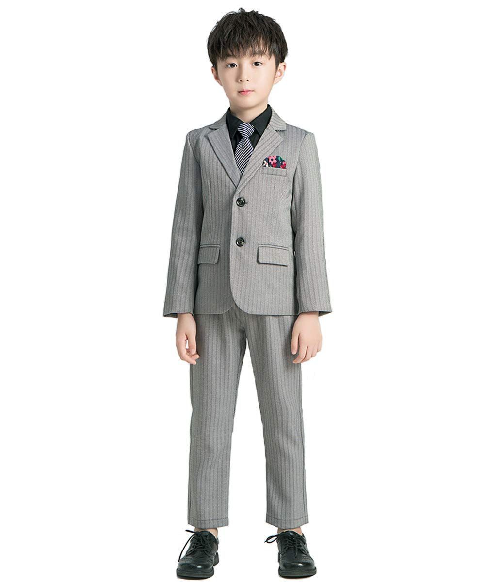 【人気商品】[RongFa] フォーマルスーツ 男の子 120 130 140 150 160 170cm 子供服 セットアップ フォーマルスーツ 子供スーツ 4点セット キッズスーツ キッズフォーマル 上下セット 入学式 卒業式 結