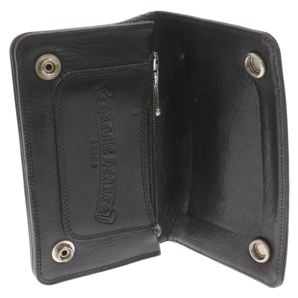 【Chrom hearts】クロムハーツ1zipウォレット財布　フローラル Chrom hearts】クロムハーツ1zipウォレット財布 フローラル クロム