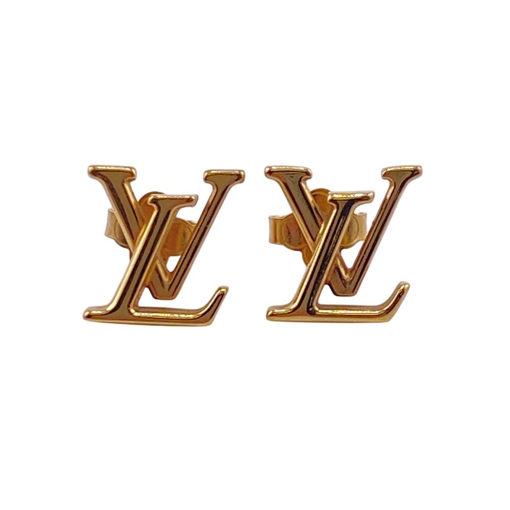 極美品 ピアス・LV アイコニック ゴールド M00743 LOUIS VUITTON】ピアス LV アイコニック☆人気☆ギフト (Louis