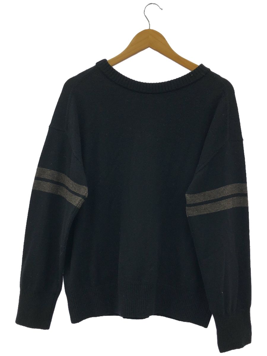 FRAMeWORK フレームワーク カレッジロゴクルーネックプルオーバー レディース ブラック