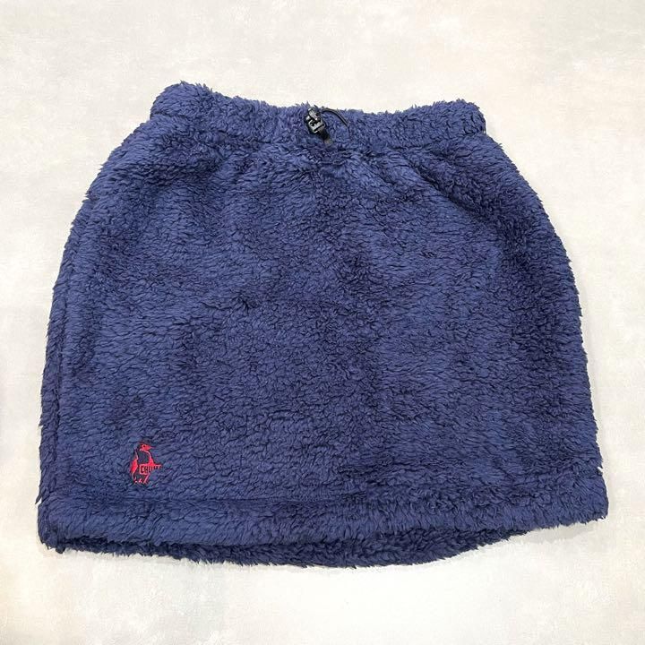 【新品】CHUMS　キッズ　フリース　ボア　スカート　Kid's XL (130-145cm)    ネイビー