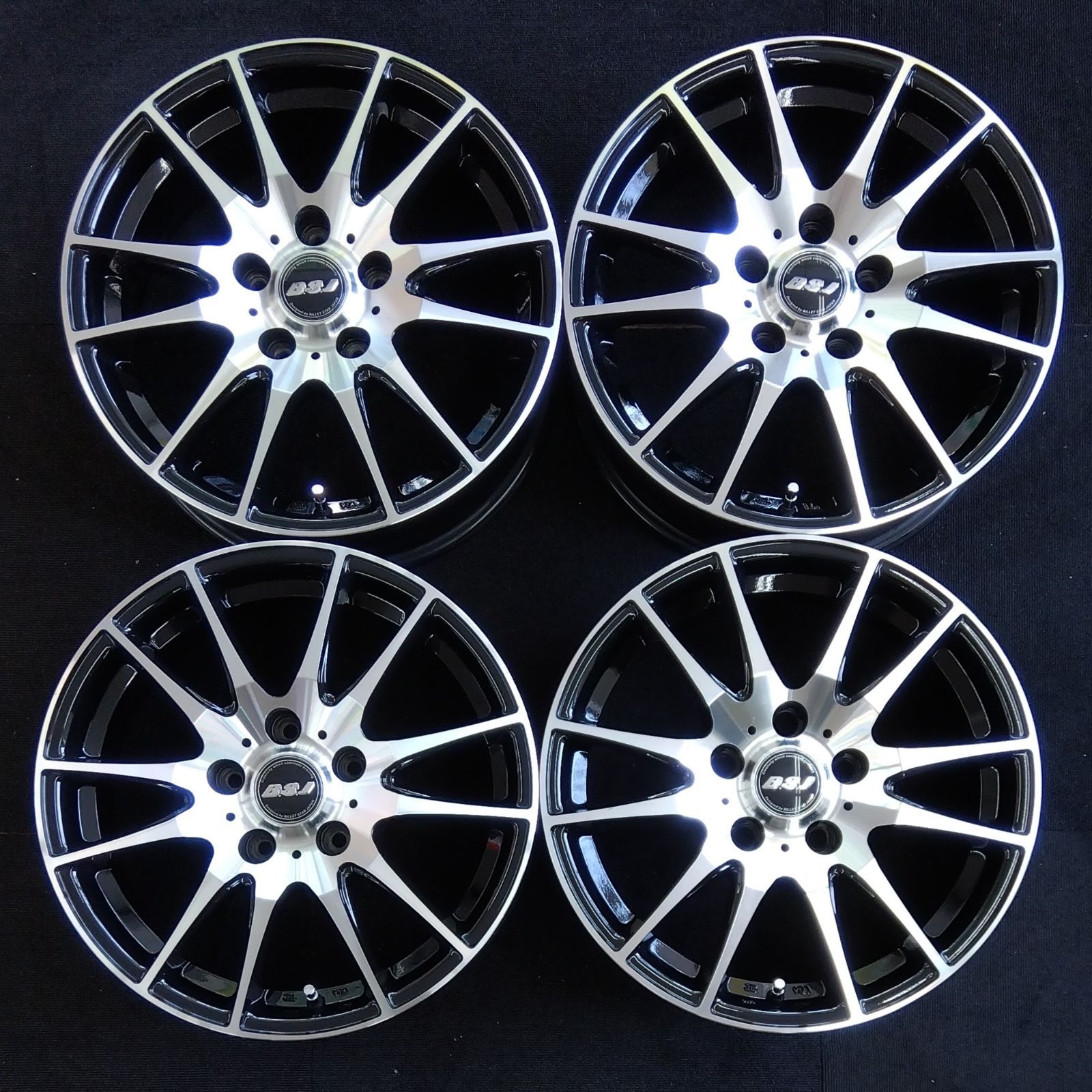 16×6.5J+38】中古美品 ホイール 4本セット B.S.J WHEELS S-02 