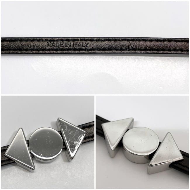 プラダ ブレスレット ブラック NERO 美品 Mサイズ サフィアーノレザー