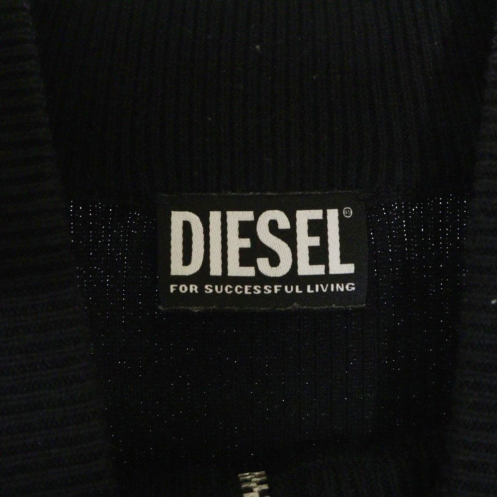 ディーゼル　DIESELドライバーズニット　ロゴ　ジップ　カシミヤ　ウール　M ディーゼル DIESELドライバーズニット ロゴ ジップ カシミヤ