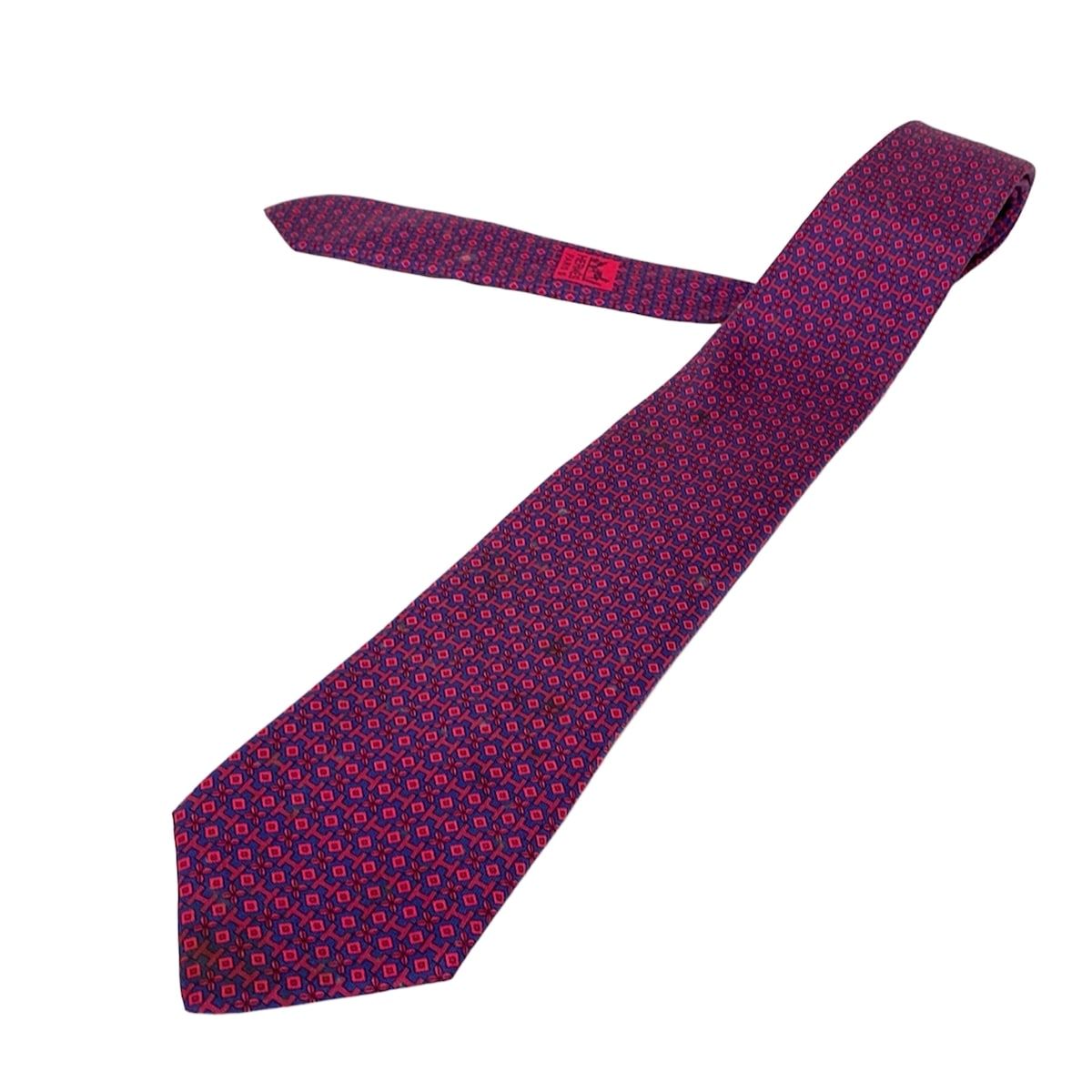 エルメス HERMES - ダークネイビー×ボルドー×ピンク メンズ H柄