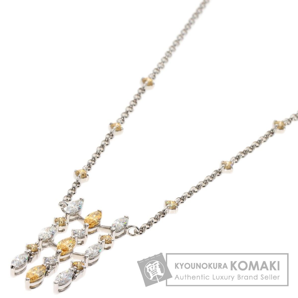 TASAKI タサキ ダイヤモンド イエローダイヤモンド ネックレス K18WG