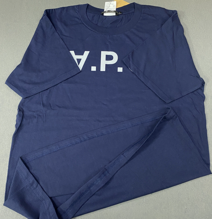 新品 APC アーペーセー A.P.C. 半袖Tシャツ ロゴ　 VPC Tシャツ ユニセックス ホ 男女兼用 ネイビー/ブラック