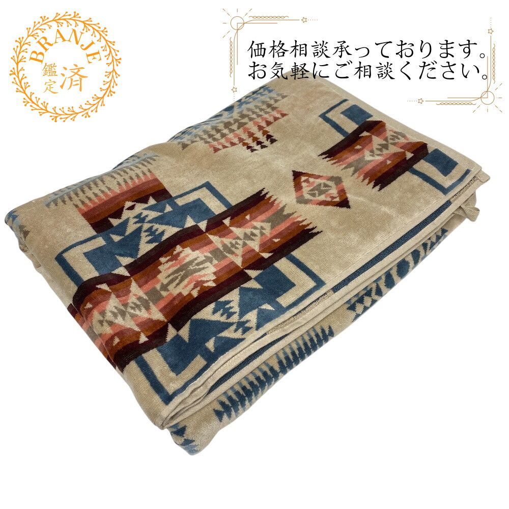 PENDLETON ペンドルトン ジャガードスパタオル ブランケット オーバーサイズ チーフジョセフローズウッド その他雑貨 ベージュ ユニセックス ブランド