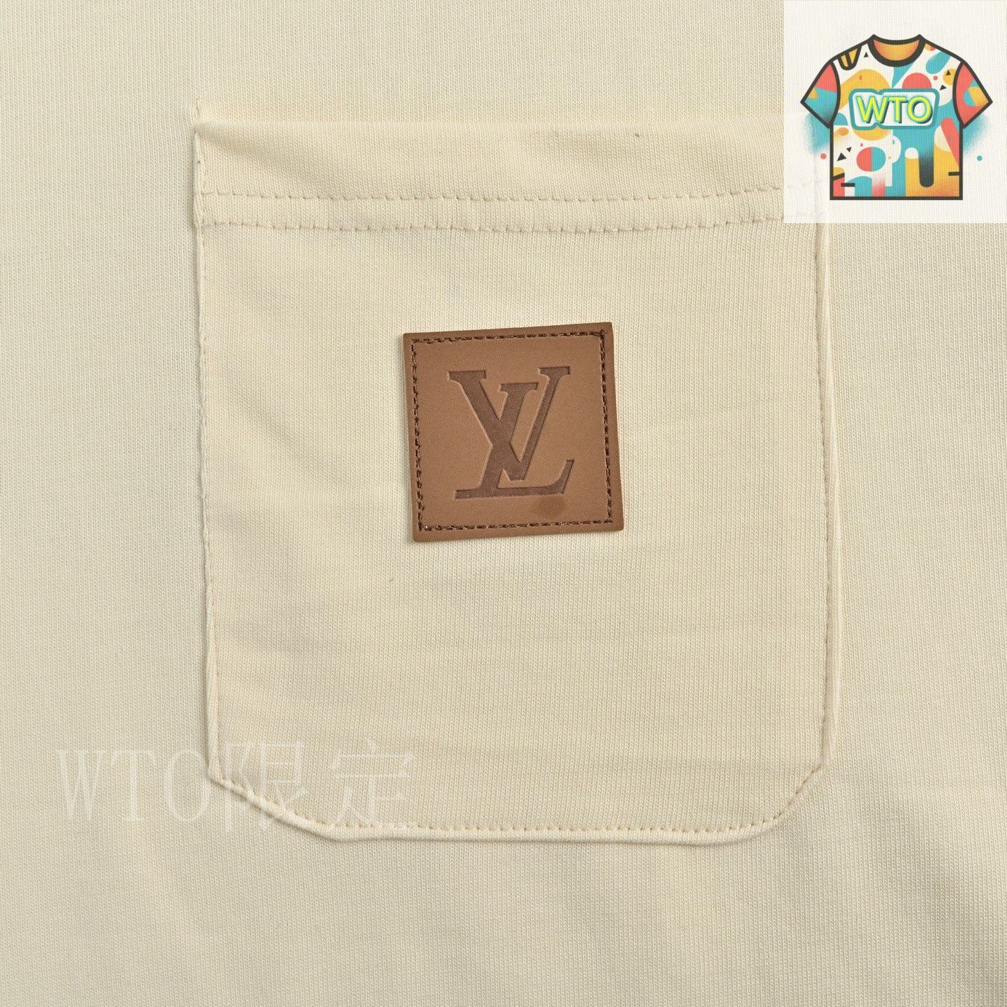 今日特価】Louis Vuitton 25ss ポケットレザーロゴ T シャツ-3