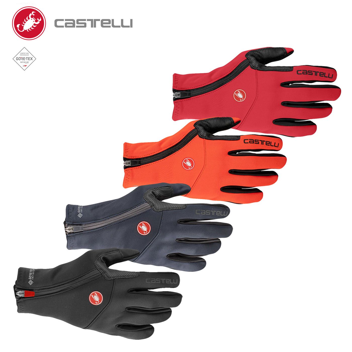 CASTELLI 20533 MORTIROLO GLOVE カステリ モルティローロ 防風 7℃対応 秋冬 長指グローブ