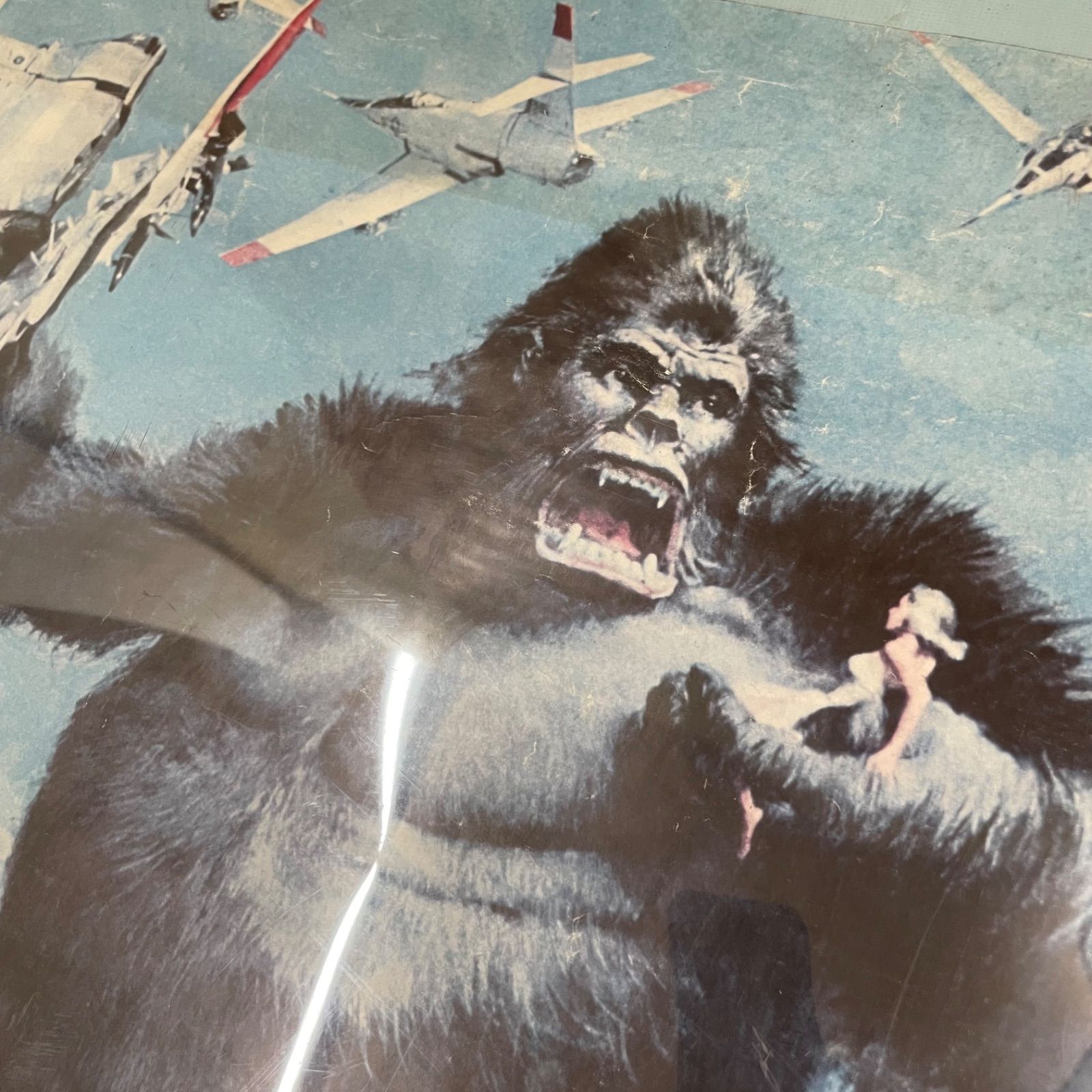 昭和レトロ 当時物 劇場用ポスター キングコング フレーム付き