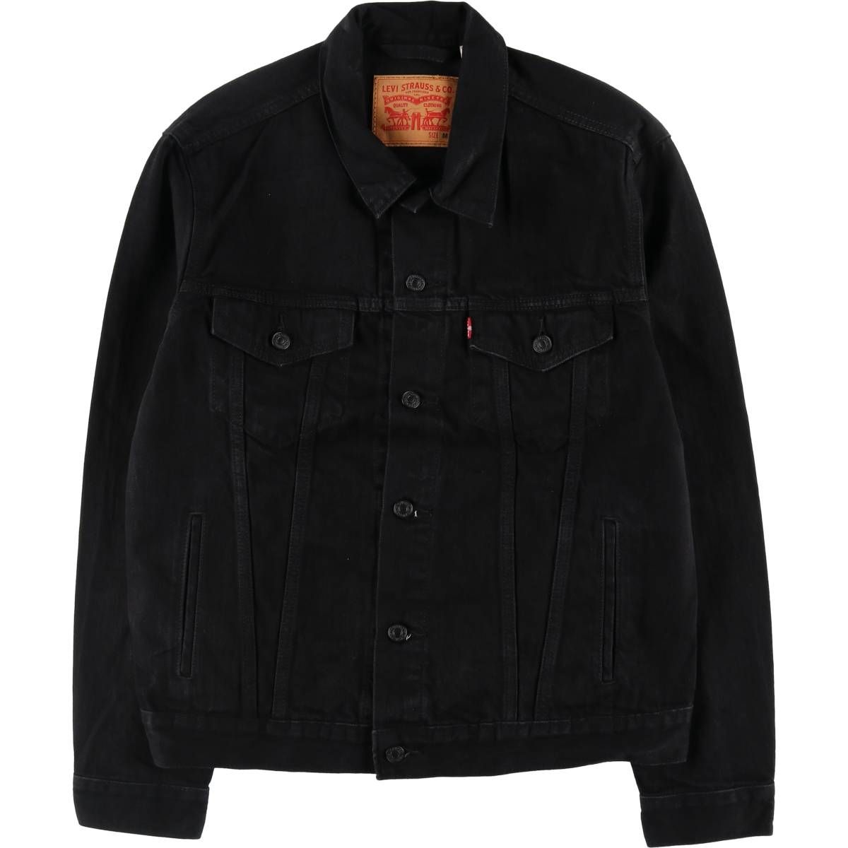 Levi's ブラックデニムジャケット Mサイズ 古着 リーバイス Levi's ブラック デニムジャケット Gジャン