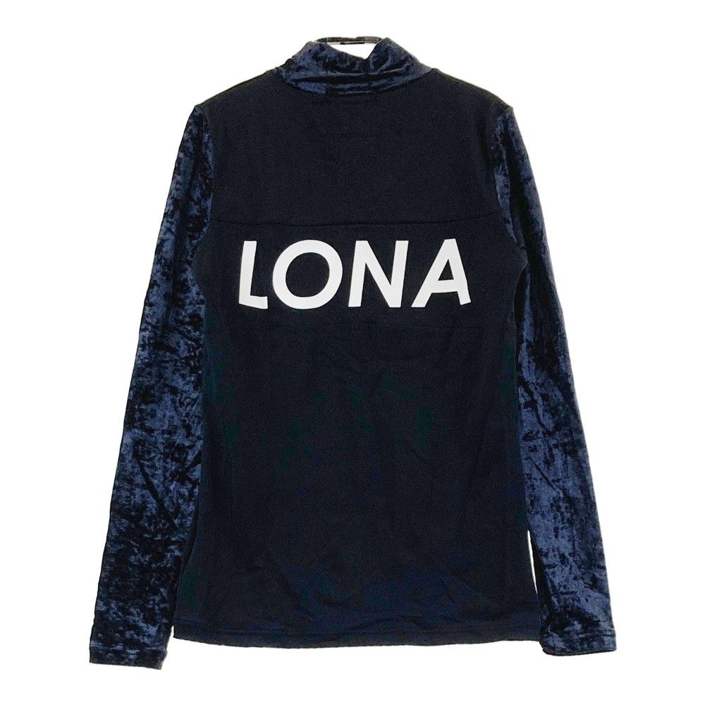 MARK&LONA ブラック ハイネック ベロア素材 エグランティーヌ EGLANTINE 前後2way シアーベロアハイネック