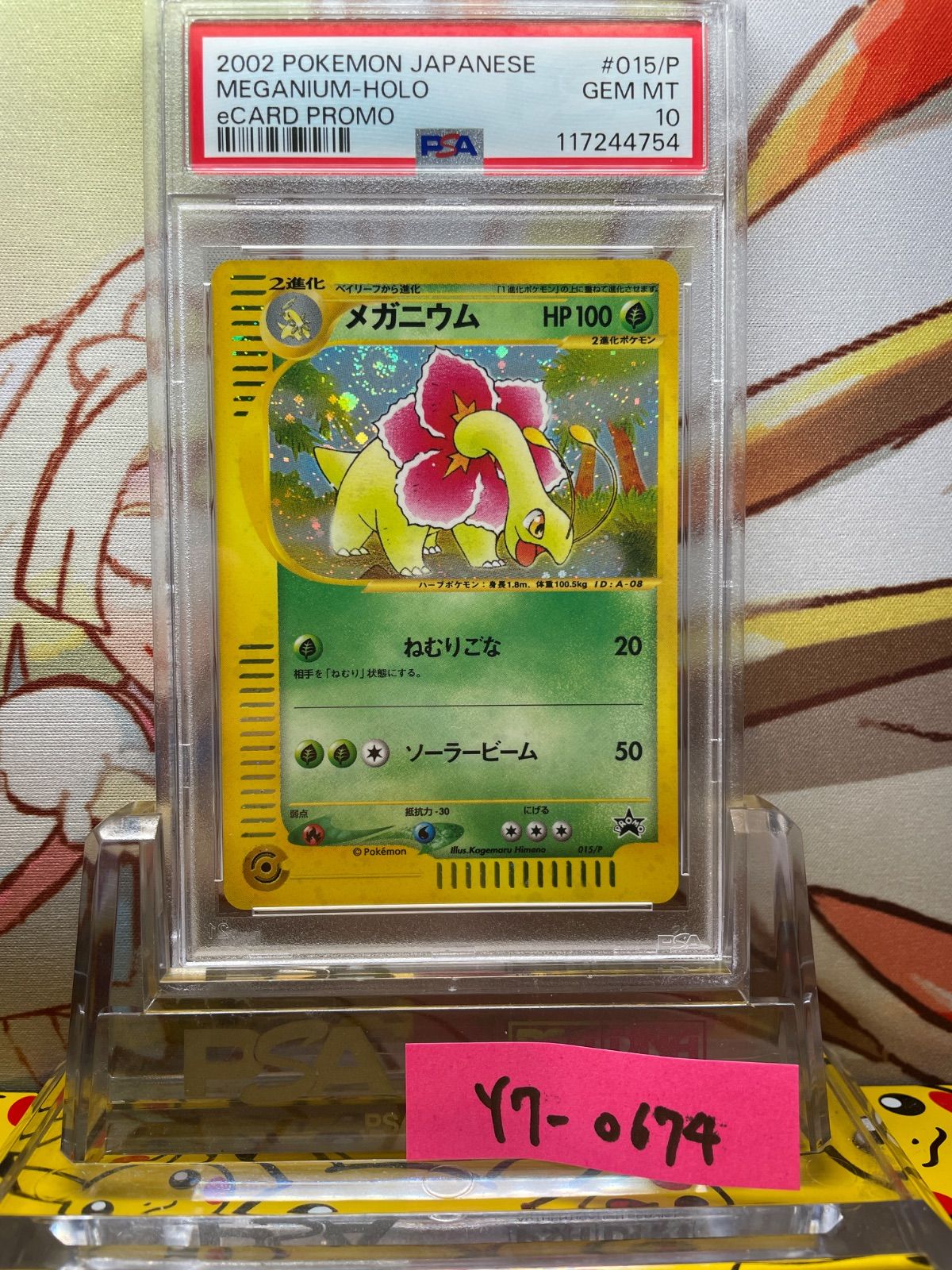 PSA10 メガニウム e トリプルゲット プロモ 5000枚限定 015/P メガニウム(トリプルゲットキャンペーン)【P】{015/P}