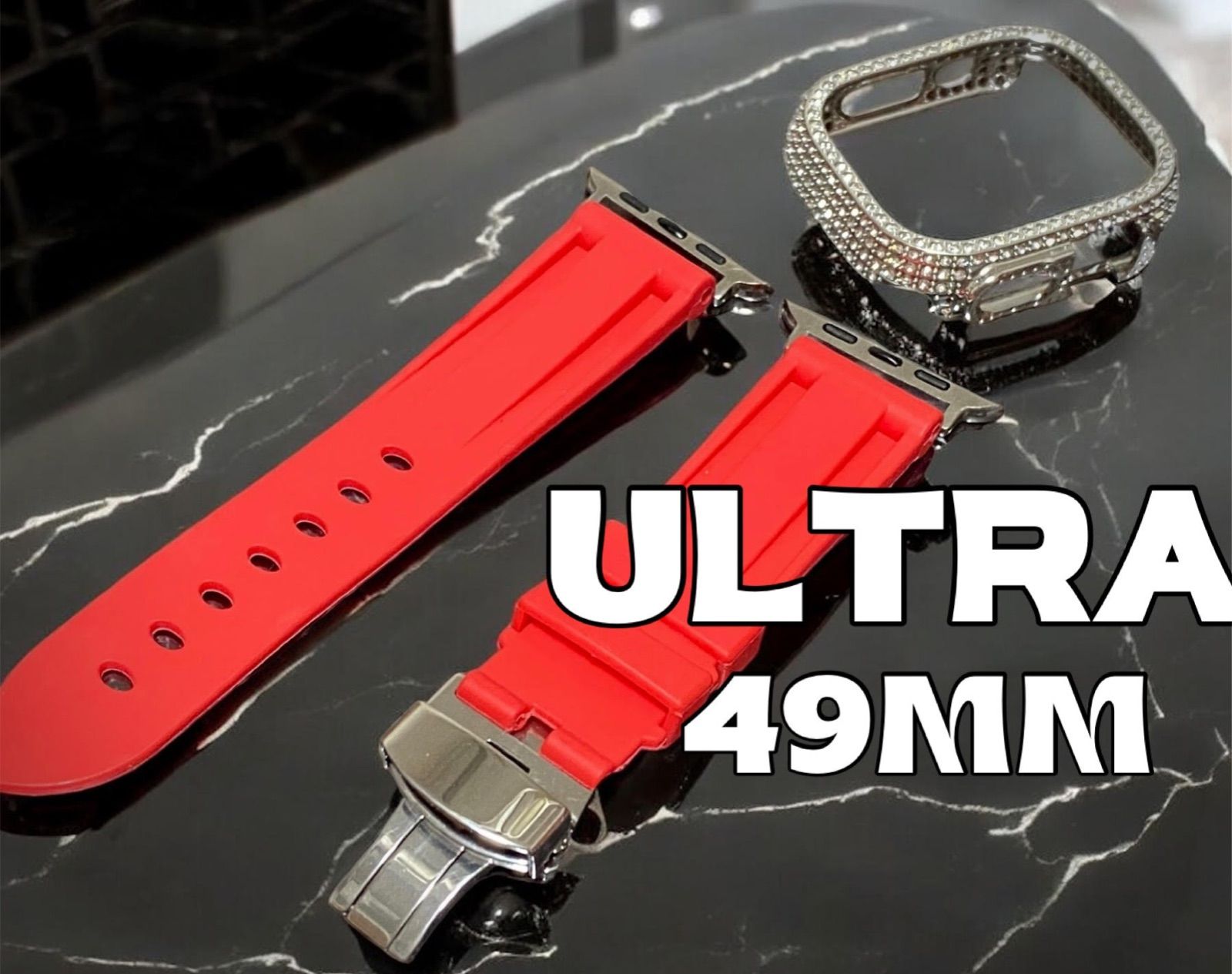 Ultra 49mm アップルウォッチ ケースキラキラ カスタム カバー Apple Watch ウルトラ ウルトラ2 メンズ レディース 36