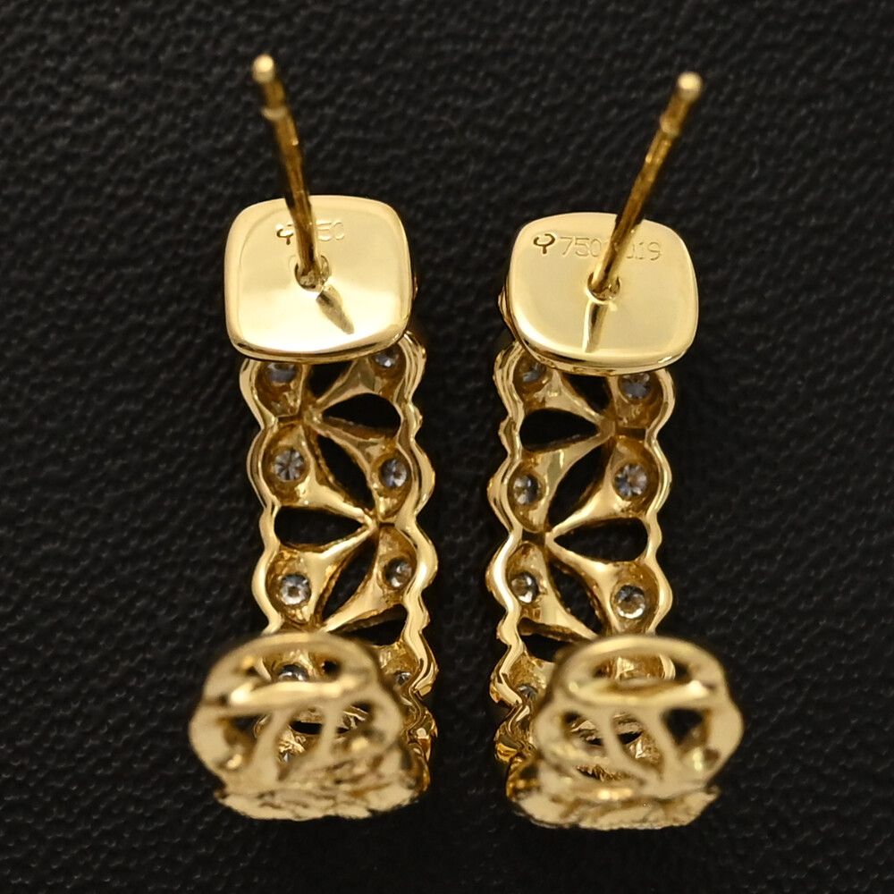 グループド･ダイヤモンドピアス K18Y