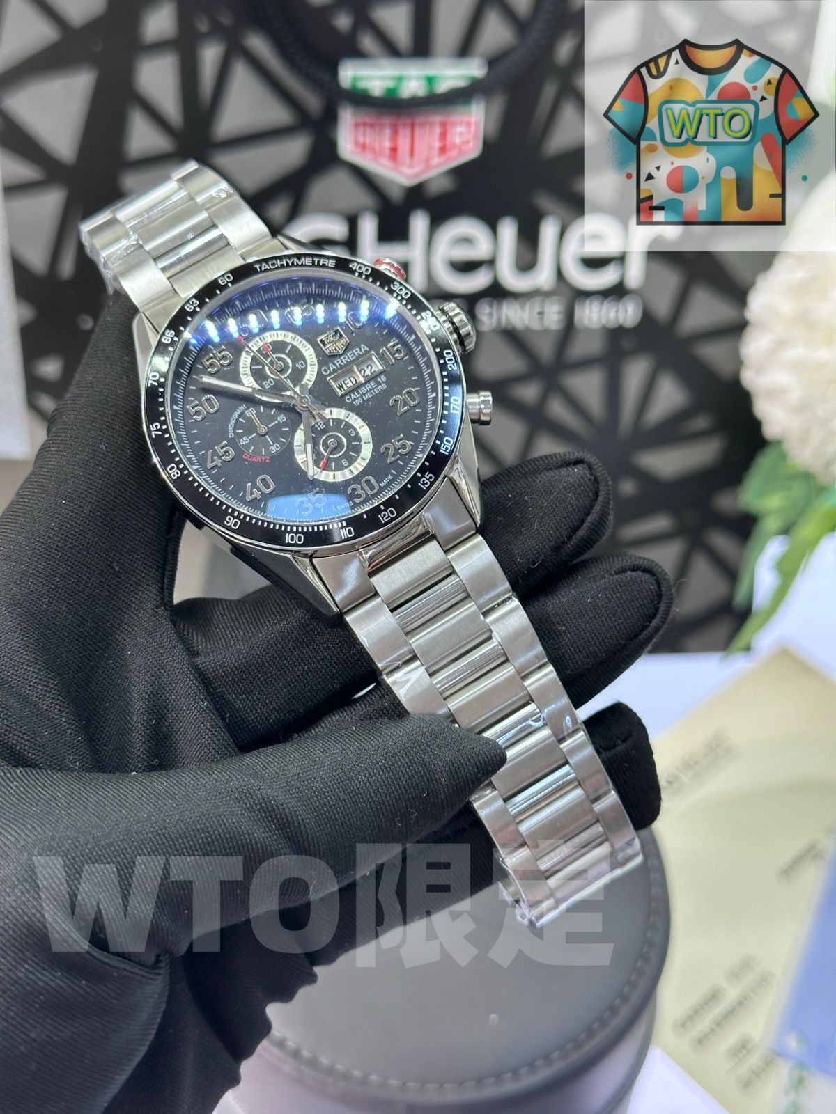 TAG HEUER タグホイヤー メンズ腕時計|クオーツ×クロノグラフ| ♥-WTO輸入2
