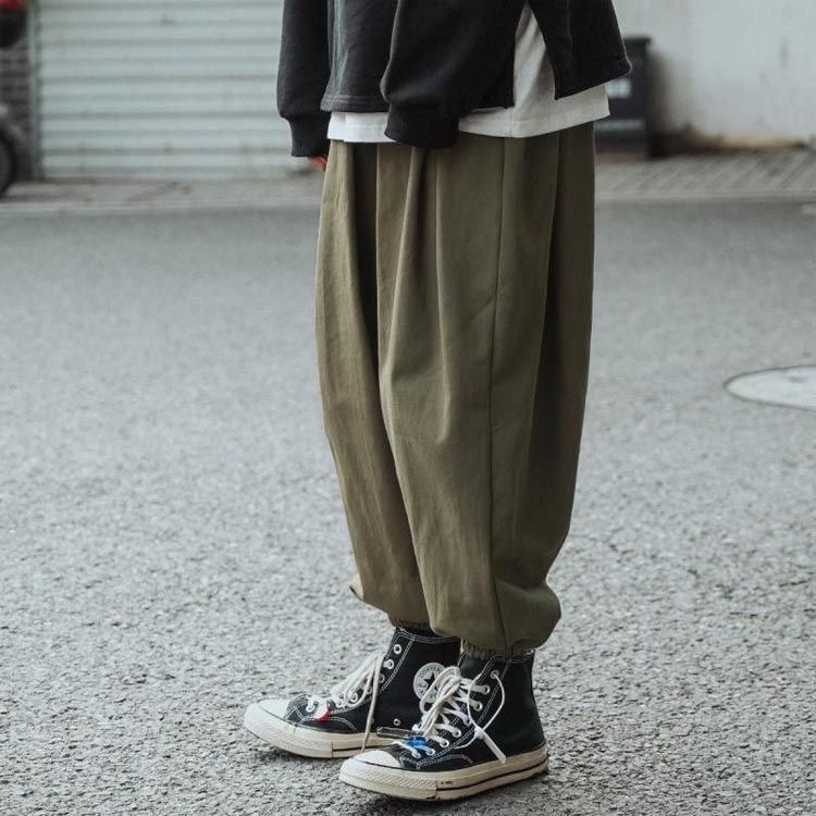ワイドパンツ メンズ カジュアル バルーンパンツ アンクル