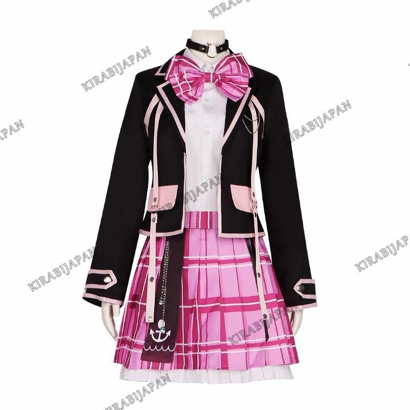 YouTuber ホロライブ コスプレ 湊あくあ みなとあくあ 制服 ウィッグ付き カツラ コスプレ衣装 大人用 仮装 hololive バーチャルライバ cosplay イベンド 変装 仮装 プレゼント 祭り仮装 コスチューム アニメ クリスマス ハロウィン