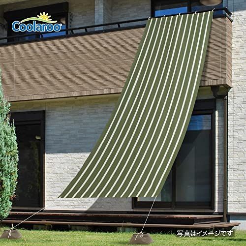 旧品_グリーンストライプ_8 2x4m タカショー 日よけ クールシェード プライム グリーンストライプ 2×4m ポリエチレン GCS ハイグレードモデル 5 シェード サンシェード オーニング ベランダ 目隠し GCS-W40GS5