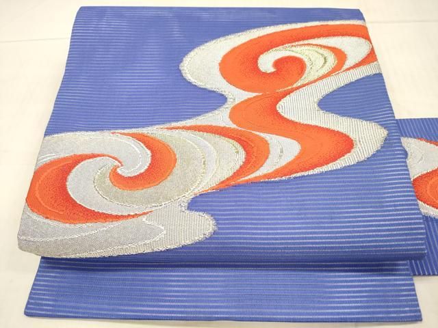 平和屋着物＊夏物 九寸名古屋帯 吉祥丸文 金糸 正絹 逸品 CAAW5505fb 平和