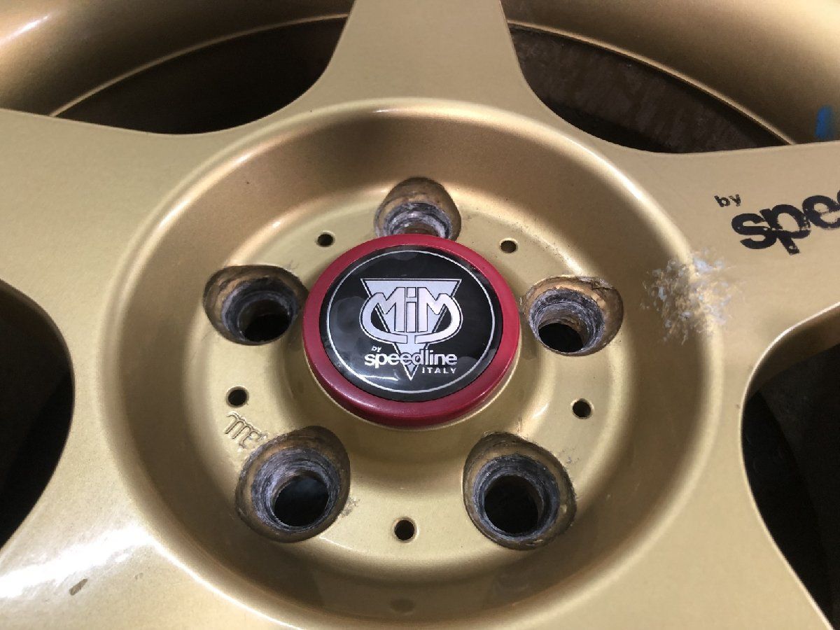 SPEEDLINE/16インチホイール4本セット　ゴールド　7J　5H　PCD100　太田 スバル車 speedline ホイール 16インチ 7J 5穴 PCD 100 オフセット48