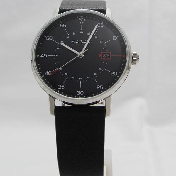 Paul Smith ポールスミス 腕時計 Gauge 41mm ブラックレザー P10071 