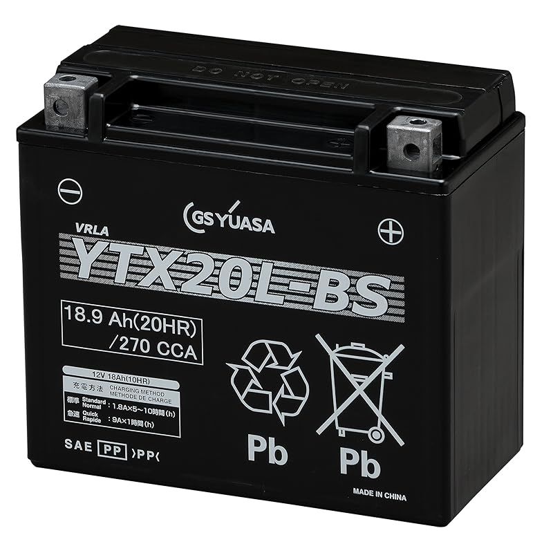 YUASA YTX20L-BS バイク用バッテリー FTX20L-BS GTX20L-BS互換
