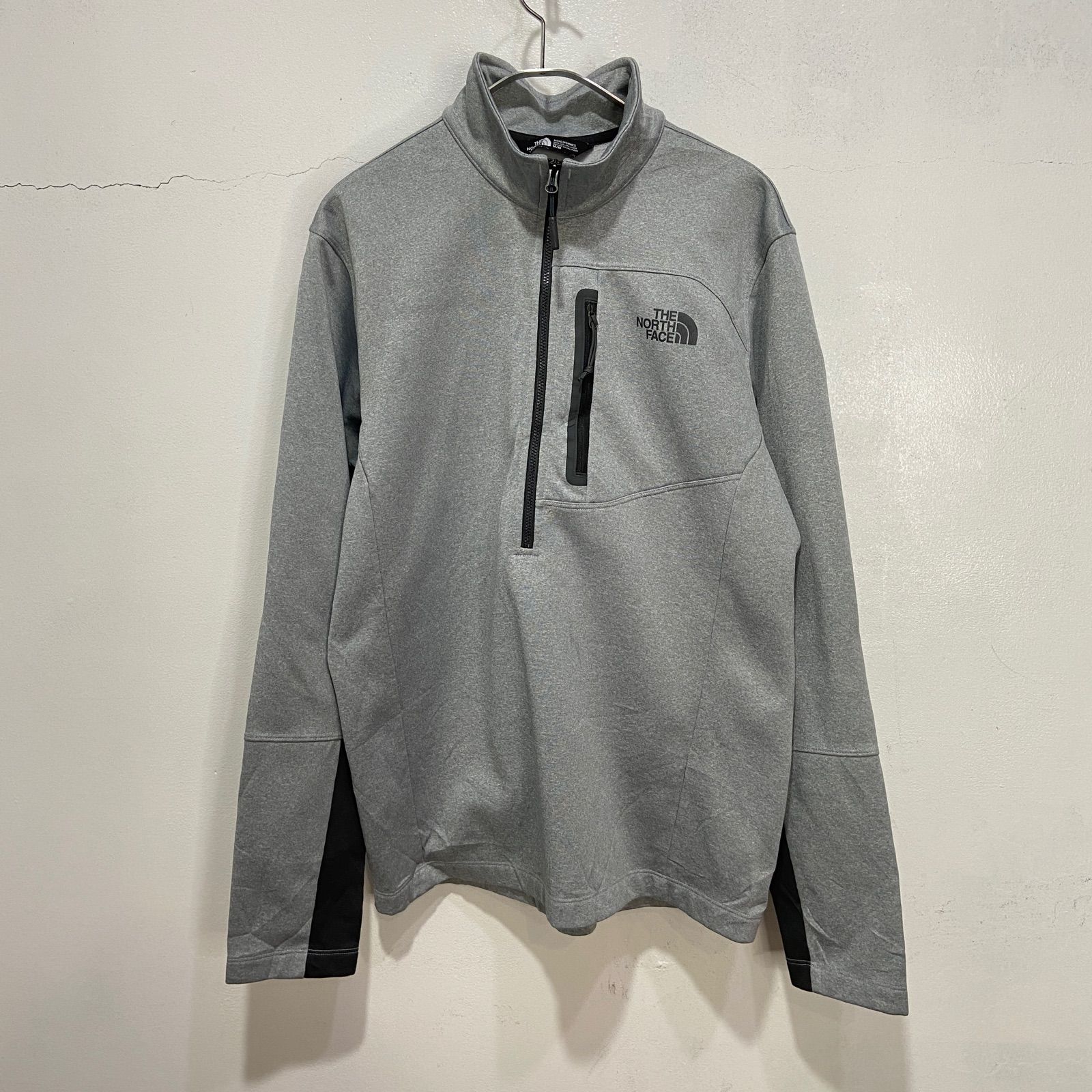 THENORTHFACEノースフェイスCANYONLANDSハーフジップスウェットワンポイントロゴグレーMB24M