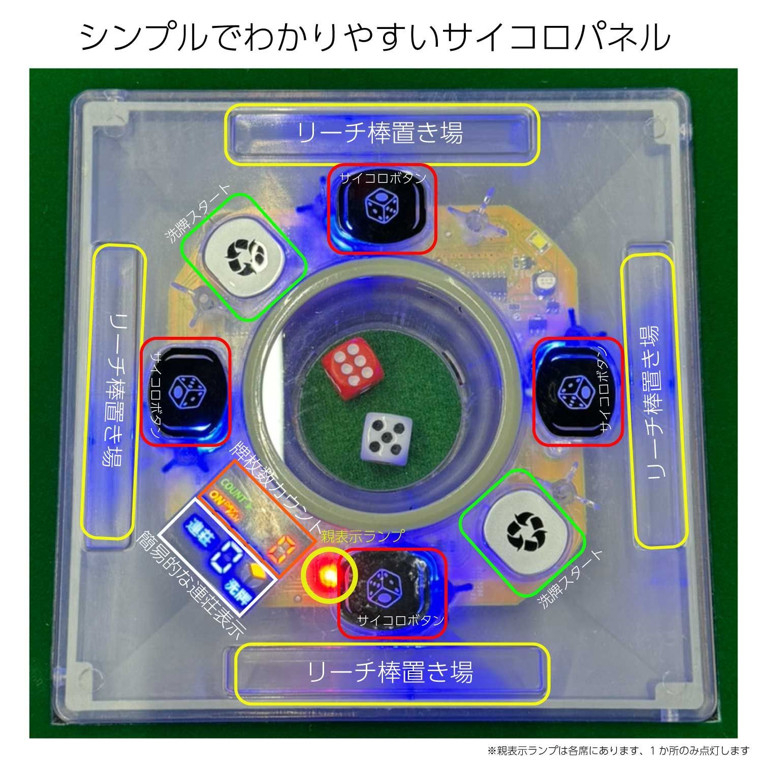 全自動麻雀卓 JPチョイス 33mm仕様 四角型 スケルトンサイコロパネル 全自動麻雀卓 JPチョイス 33mm仕様 四角型 スケルトンサイコロパネル