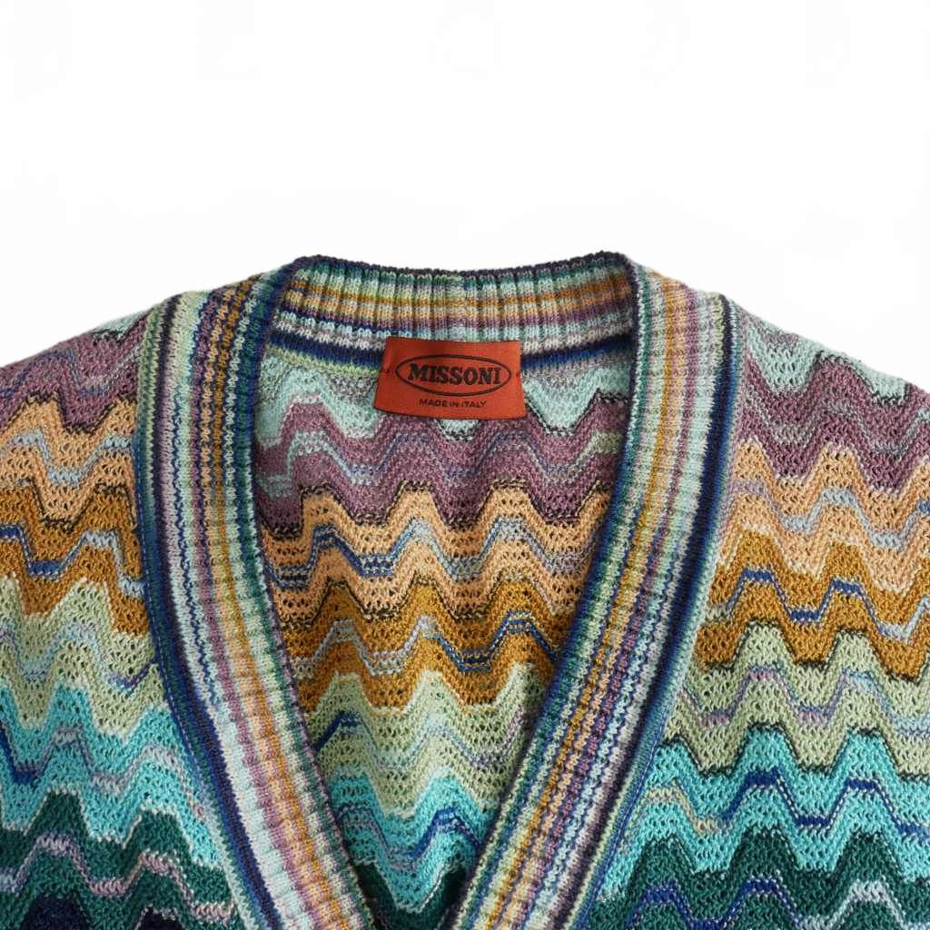 ミッソーニ MISSONI ニット ベスト ジグザグ柄 52 マルチカラー
